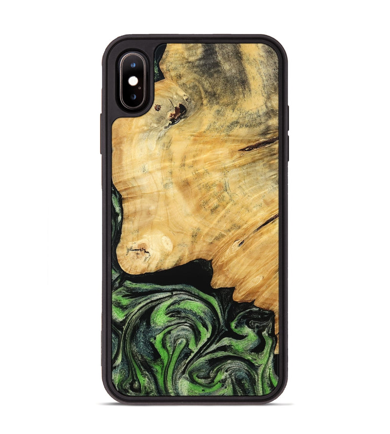 iPhone Xs Max Wood Phone Case - Marta (Green, 788681)