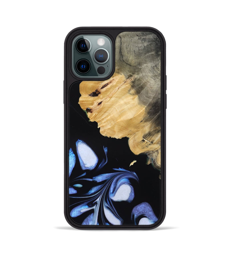iPhone 12 Pro Wood Phone Case - Omari (Blue, 788704)