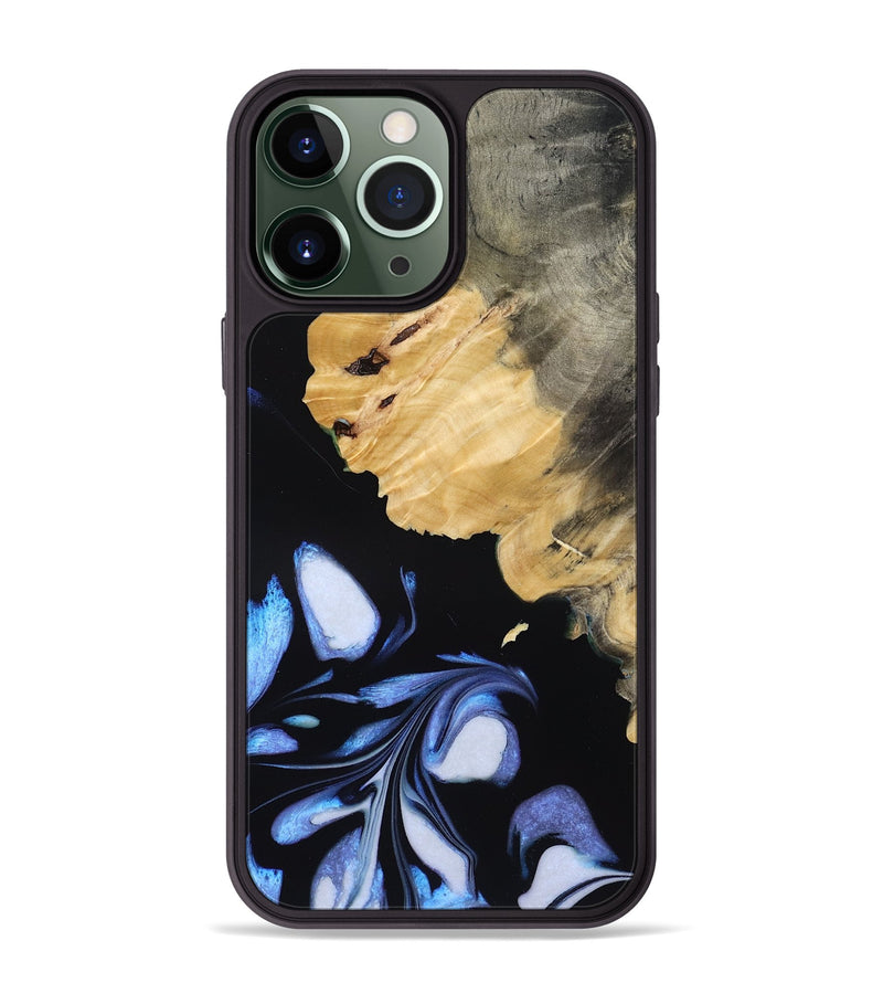 iPhone 13 Pro Max Wood Phone Case - Omari (Blue, 788704)