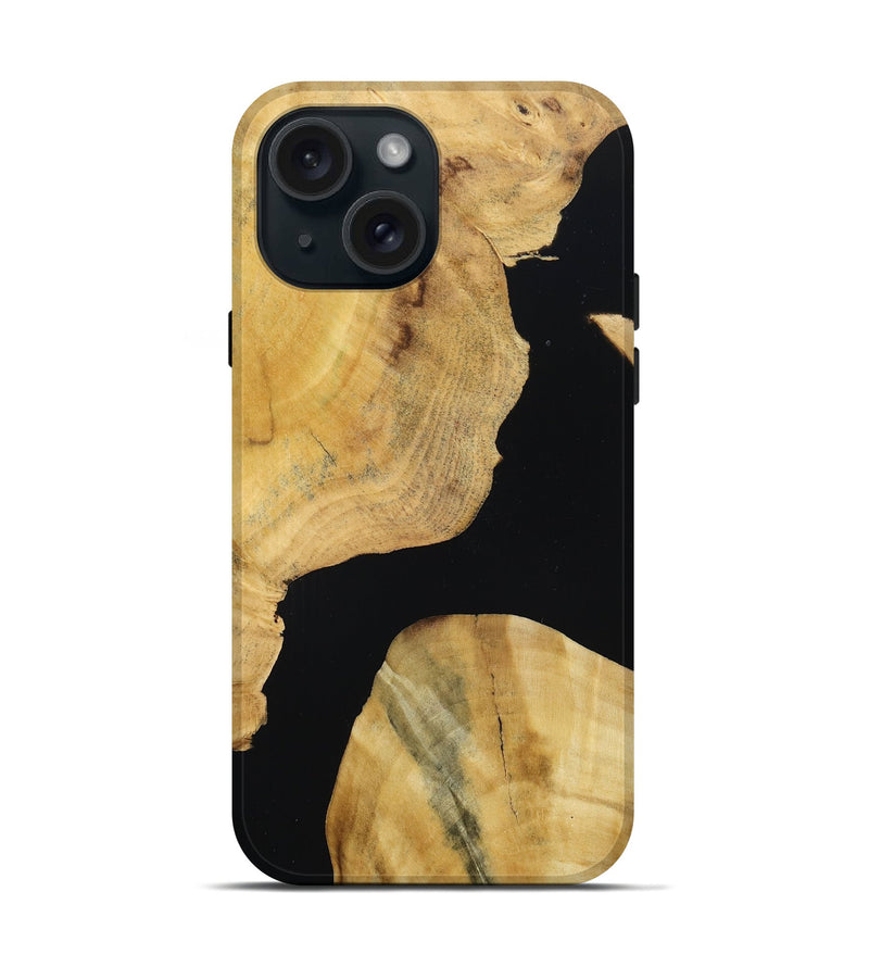 iPhone 15 Wood Live Edge Phone Case - Dottie (Wood Burl, 788837)