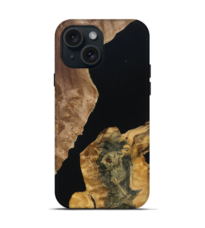 iPhone 15 Wood Live Edge Phone Case - Ouida (Wood Burl, 788853)