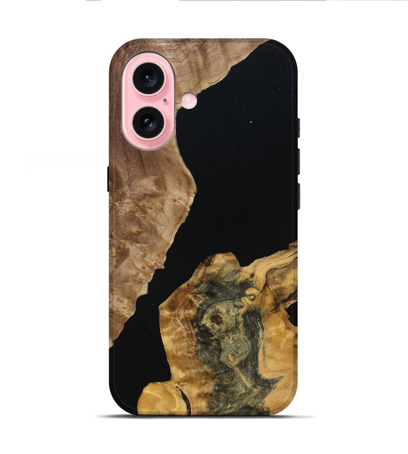 iPhone 16 Wood Live Edge Phone Case - Ouida (Wood Burl, 788853)