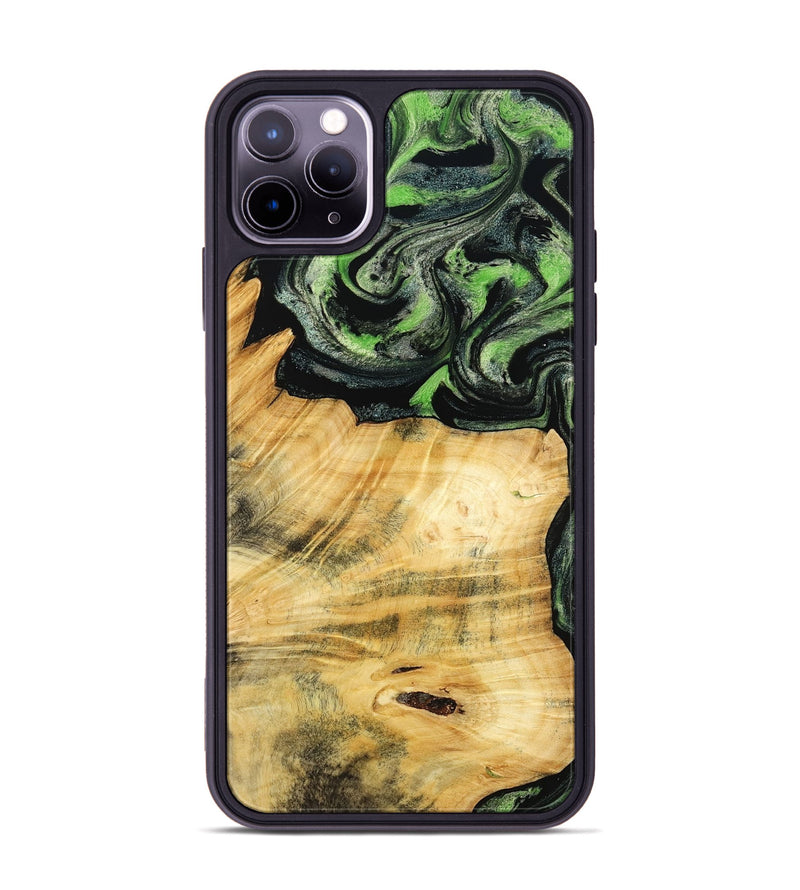 iPhone 11 Pro Max Wood Phone Case - Kecia (Green, 788921)