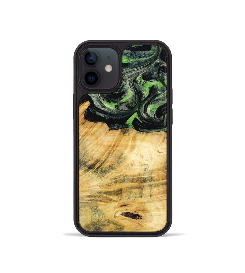 iPhone 12 mini Wood Phone Case - Kecia (Green, 788921)