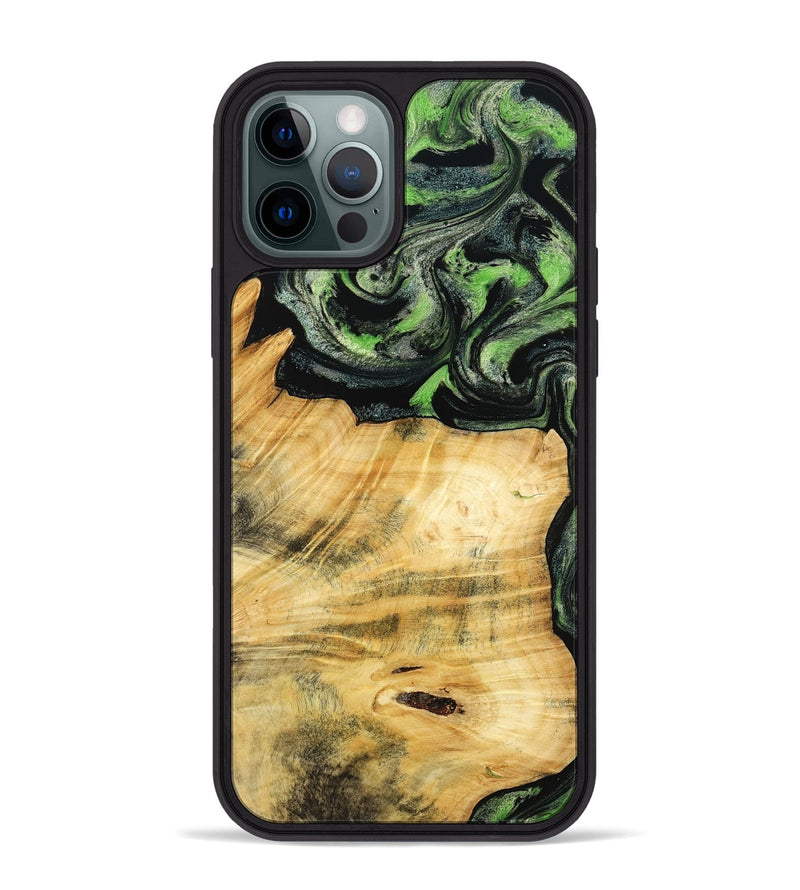 iPhone 12 Pro Max Wood Phone Case - Kecia (Green, 788921)