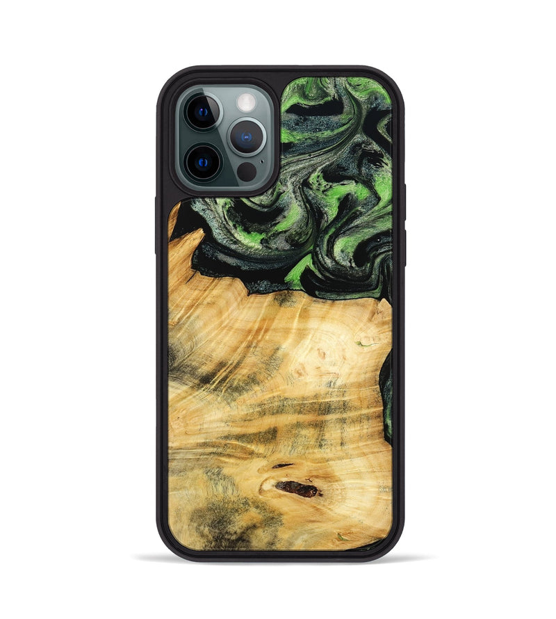 iPhone 12 Pro Wood Phone Case - Kecia (Green, 788921)
