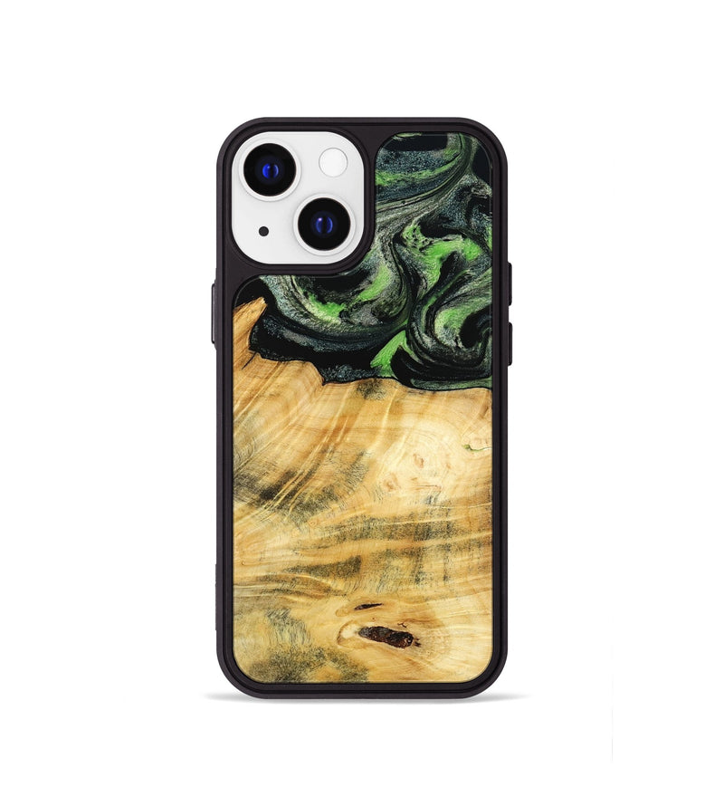 iPhone 13 mini Wood Phone Case - Kecia (Green, 788921)