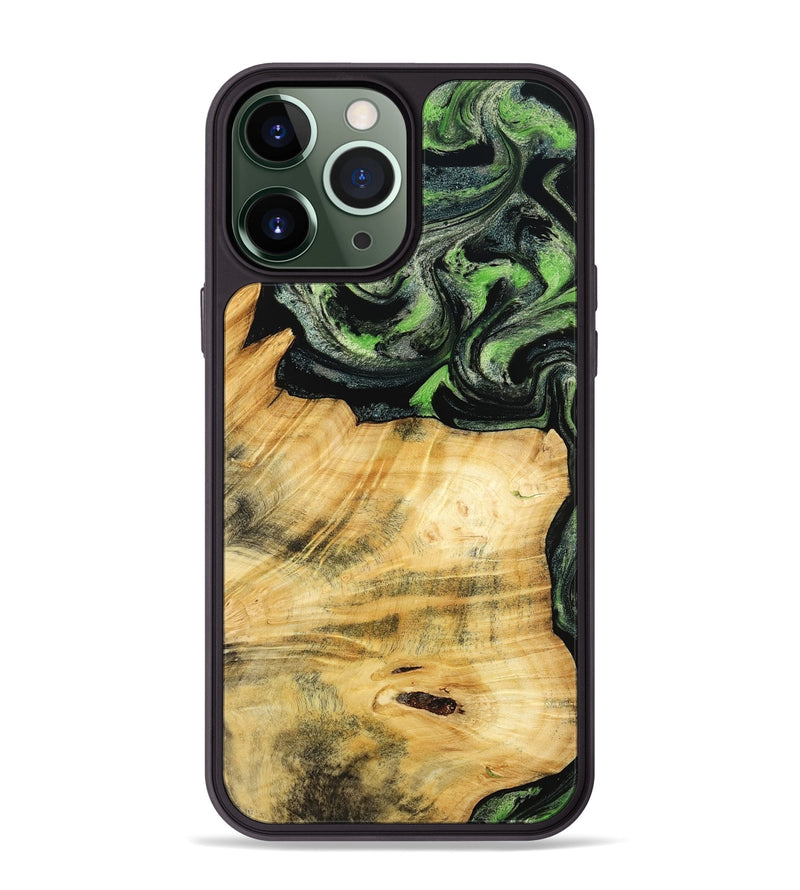 iPhone 13 Pro Max Wood Phone Case - Kecia (Green, 788921)