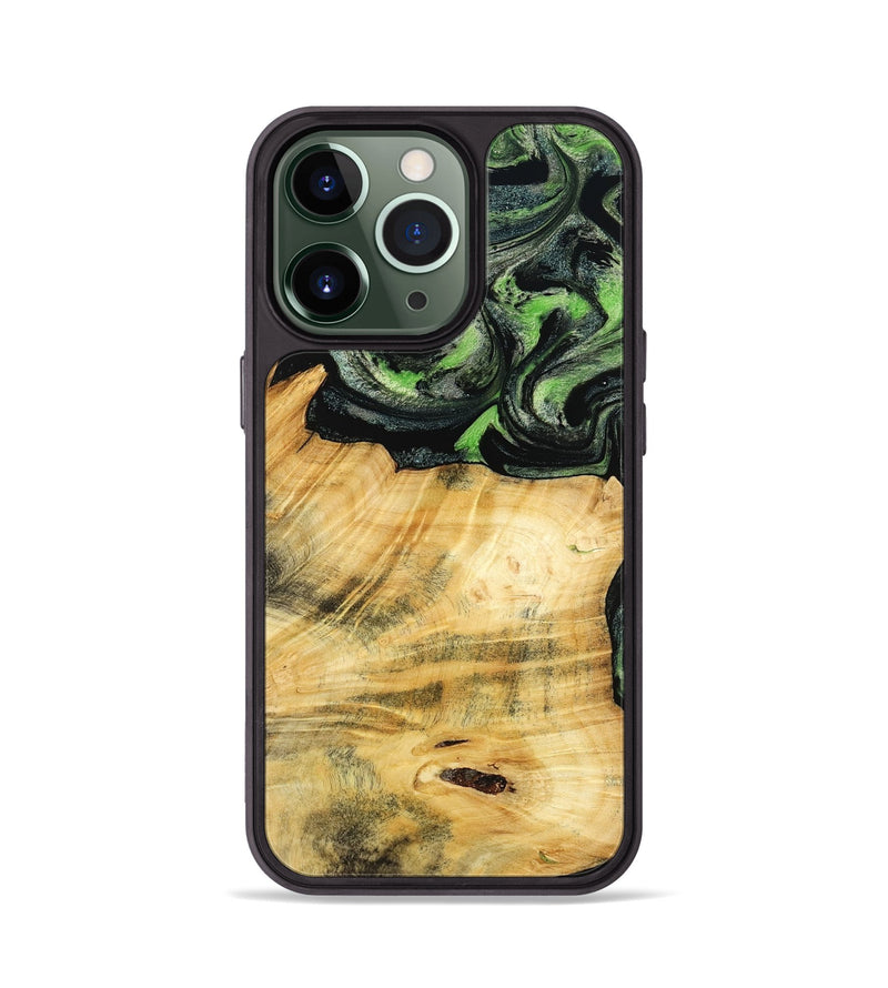 iPhone 13 Pro Wood Phone Case - Kecia (Green, 788921)