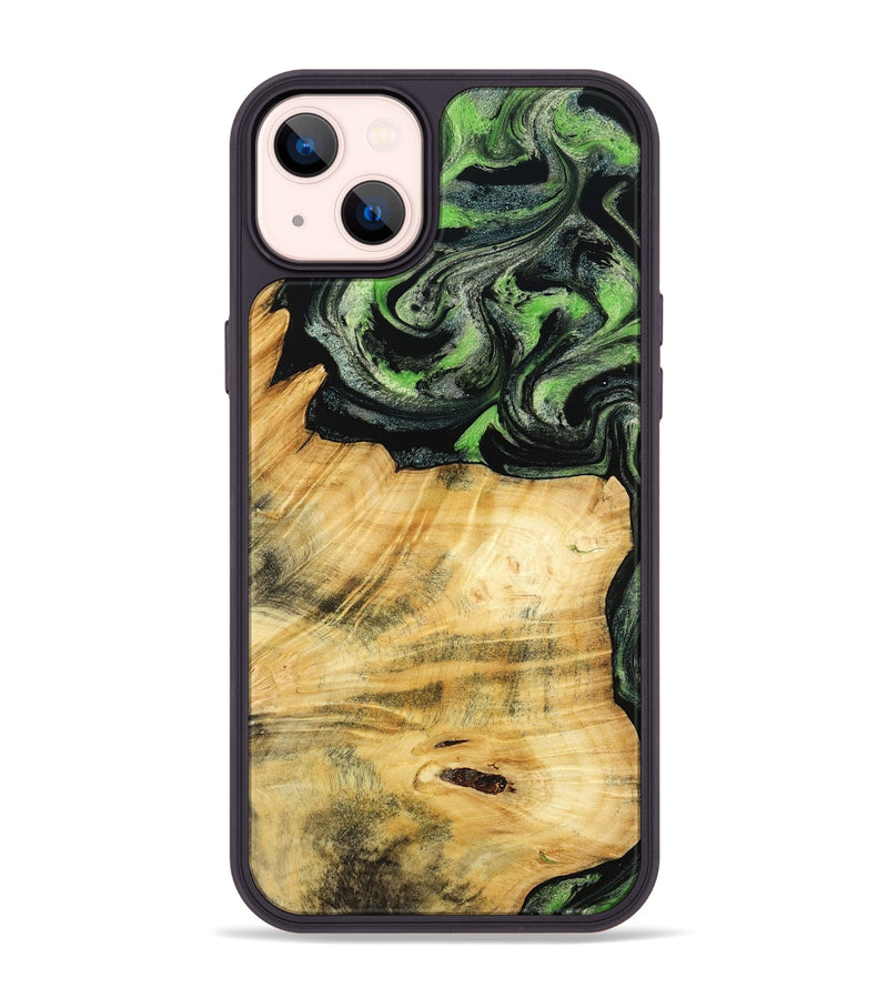 iPhone 14 Plus Wood Phone Case - Kecia (Green, 788921)