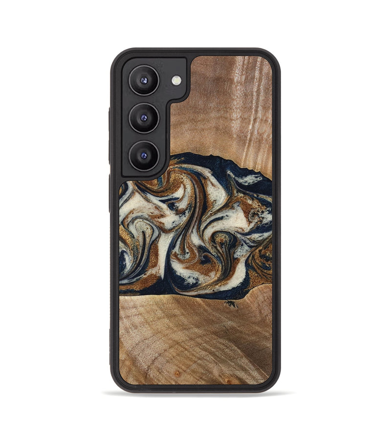 Galaxy S23 Wood Phone Case - Lupe (Teal & Gold, 789010)