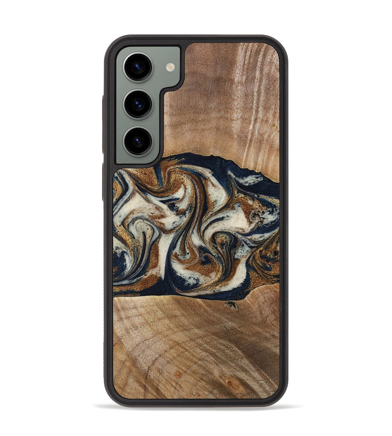 Galaxy S23 Plus Wood Phone Case - Lupe (Teal & Gold, 789010)
