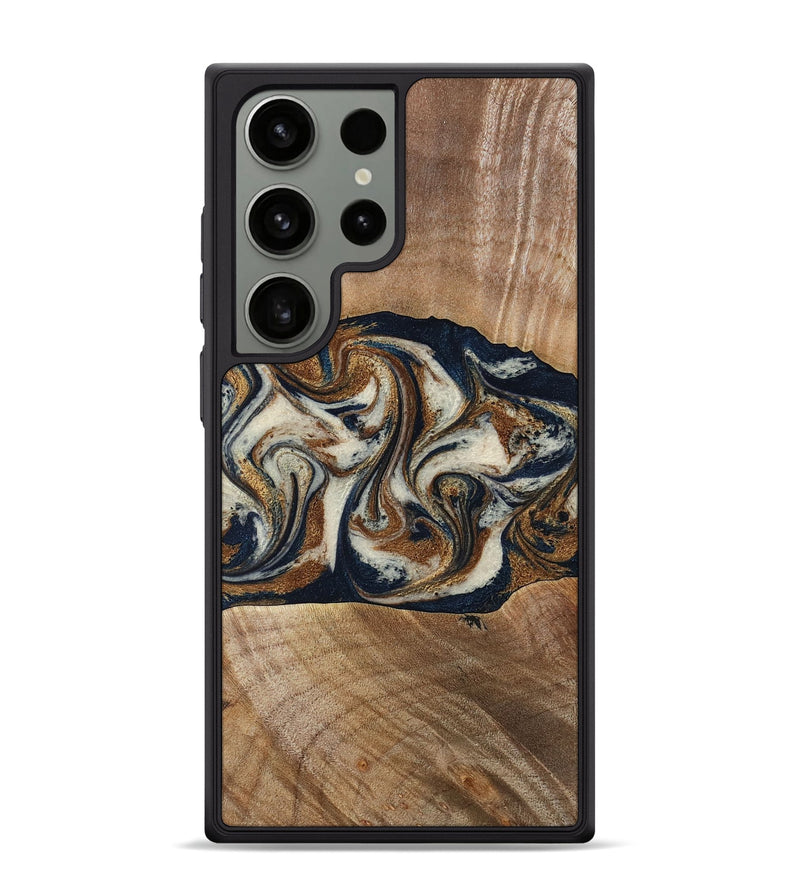 Galaxy S24 Ultra Wood Phone Case - Lupe (Teal & Gold, 789010)