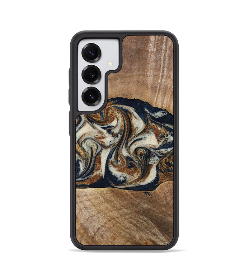 Galaxy S25 Wood Phone Case - Lupe (Teal & Gold, 789010)