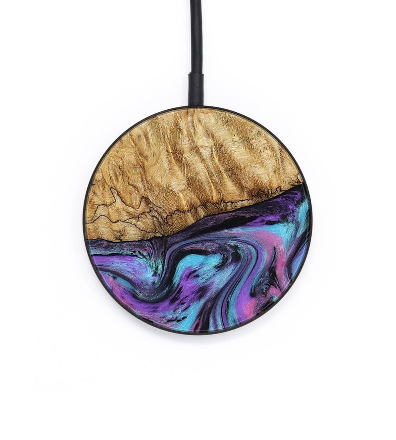 Circle Wood Wireless Charger - Lida (Purple, 789018)