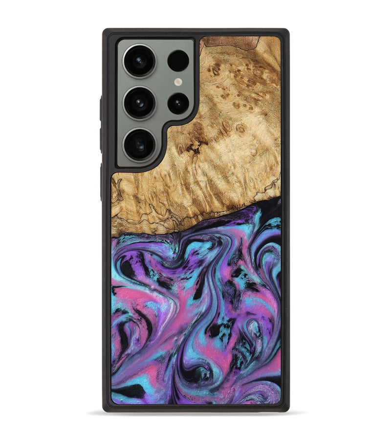 Galaxy S23 Ultra Wood Phone Case - Lida (Purple, 789018)