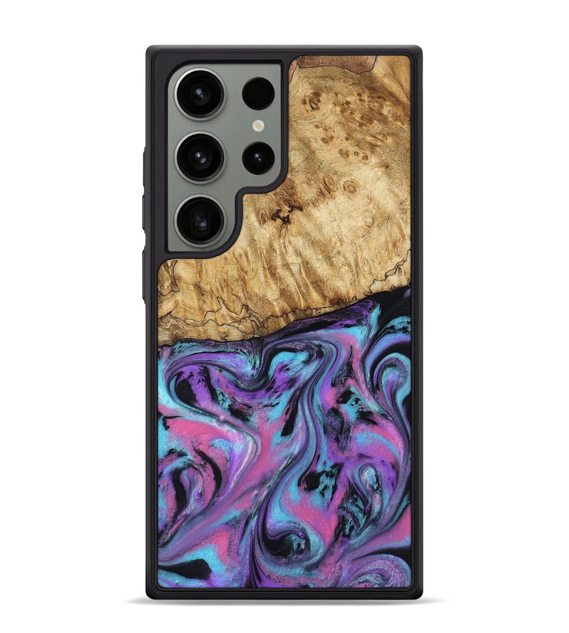 Galaxy S24 Ultra Wood Phone Case - Lida (Purple, 789018)