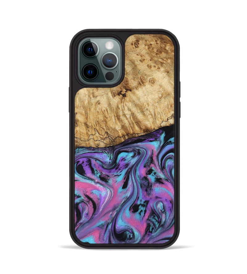 iPhone 12 Pro Wood Phone Case - Lida (Purple, 789018)