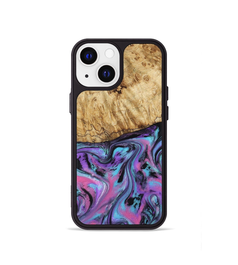 iPhone 13 mini Wood Phone Case - Lida (Purple, 789018)