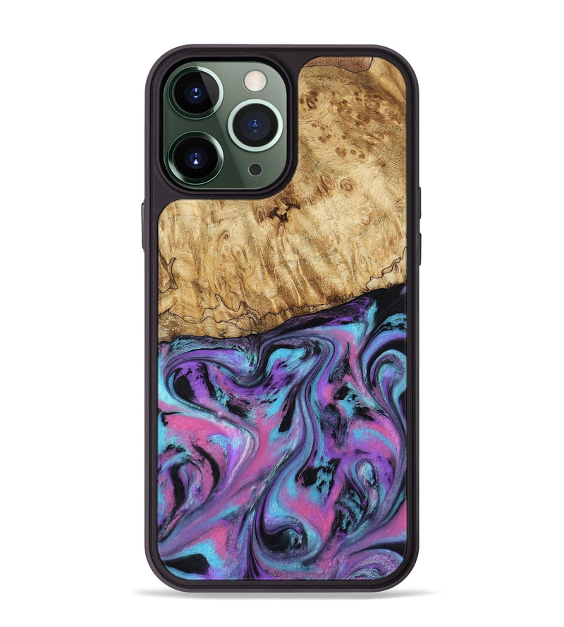 iPhone 13 Pro Max Wood Phone Case - Lida (Purple, 789018)