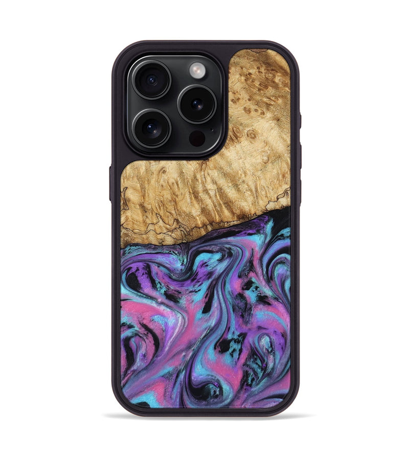 iPhone 15 Pro Wood Phone Case - Lida (Purple, 789018)
