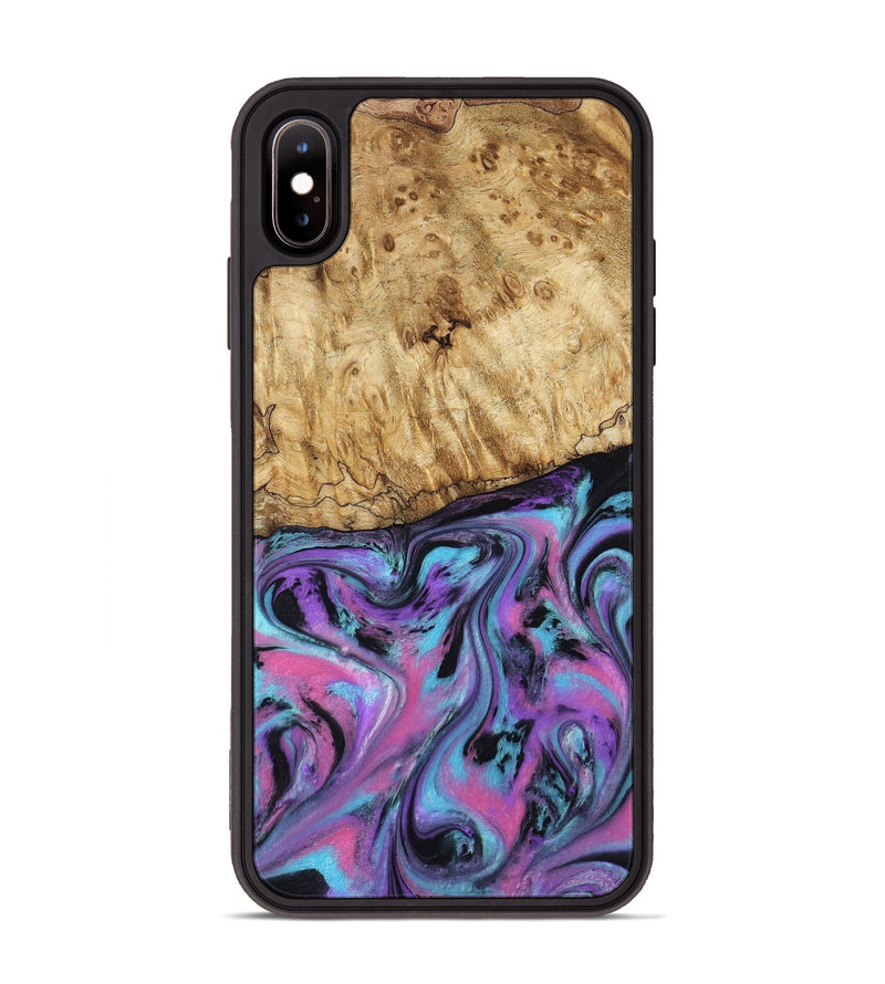 iPhone Xs Max Wood Phone Case - Lida (Purple, 789018)
