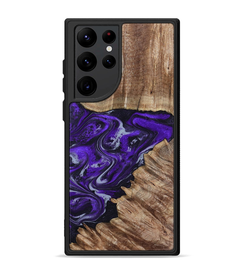 Galaxy S22 Ultra Wood Phone Case - Peggie (Purple, 789020)