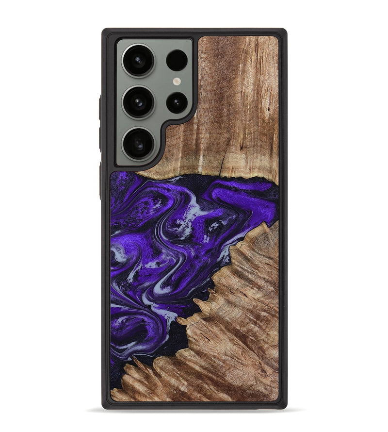 Galaxy S23 Ultra Wood Phone Case - Peggie (Purple, 789020)