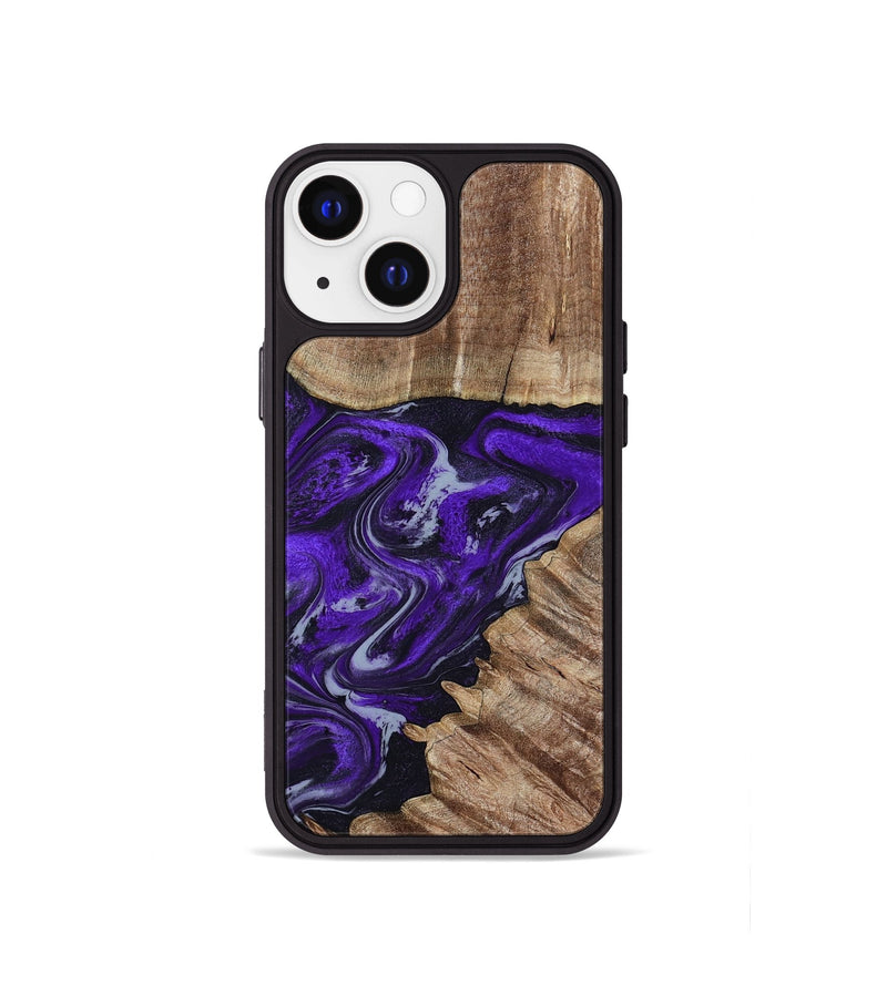iPhone 13 mini Wood Phone Case - Peggie (Purple, 789020)