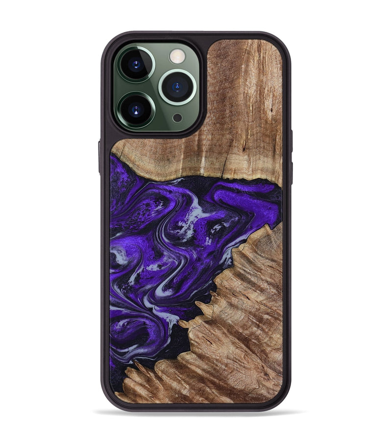 iPhone 13 Pro Max Wood Phone Case - Peggie (Purple, 789020)