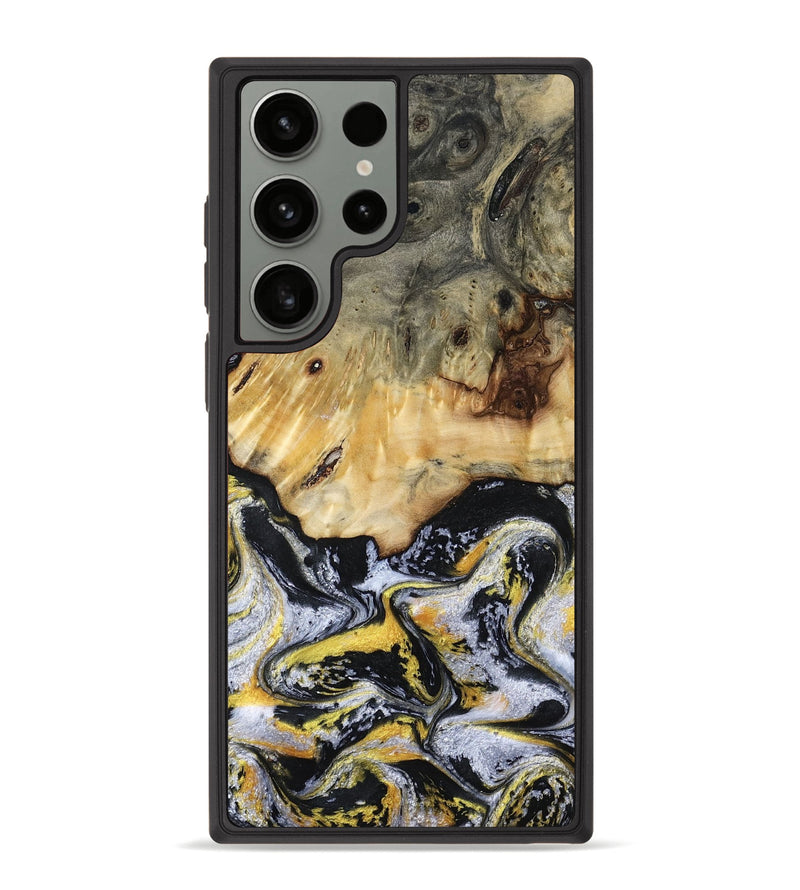 Galaxy S23 Ultra Wood Phone Case - Ansley (Black & White, 789025)