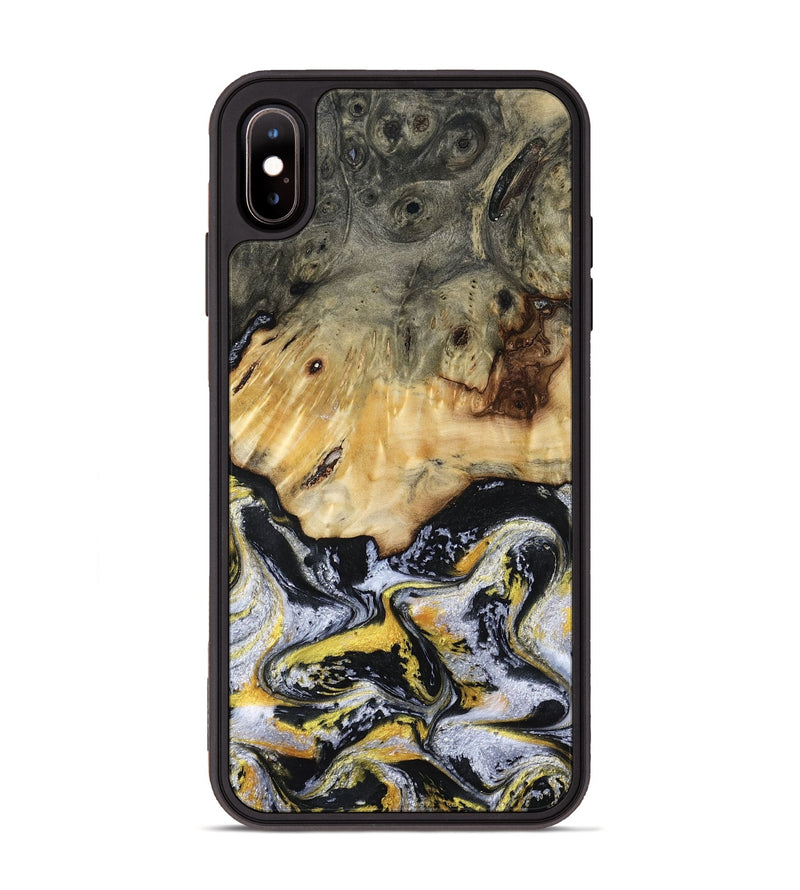 iPhone Xs Max Wood Phone Case - Ansley (Black & White, 789025)