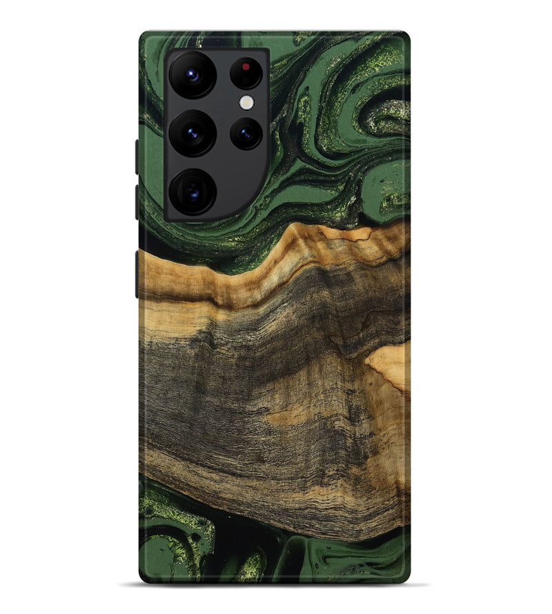 Galaxy S22 Ultra Wood Live Edge Phone Case - Rodrick (Green, 789080)