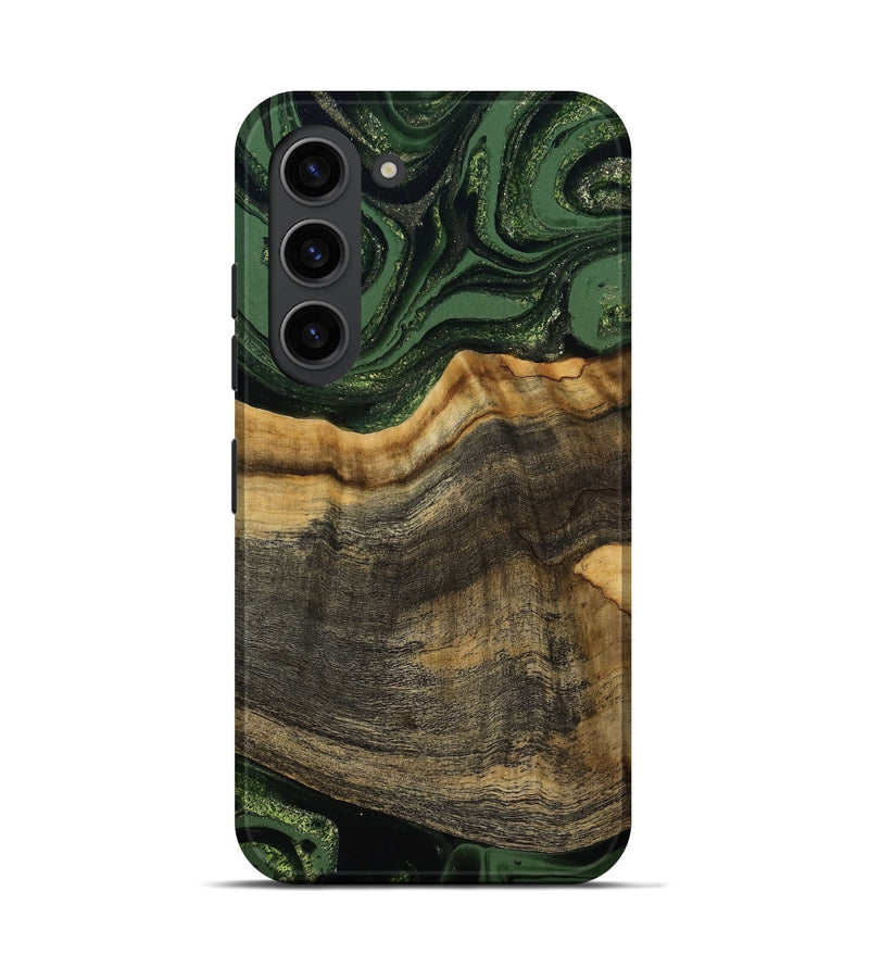 Galaxy S23 Wood Live Edge Phone Case - Rodrick (Green, 789080)