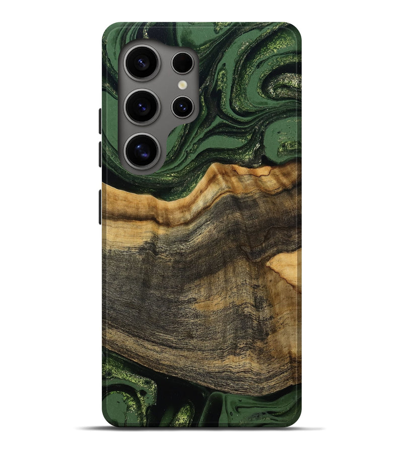 Galaxy S25 Ultra Wood Live Edge Phone Case - Rodrick (Green, 789080)