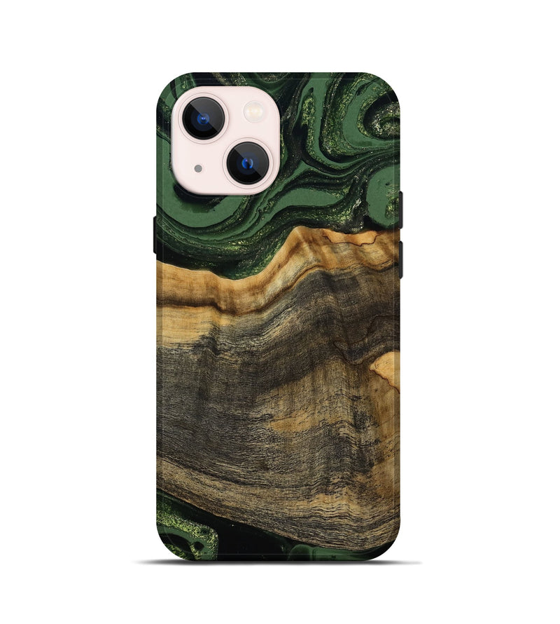 iPhone 13 mini Wood Live Edge Phone Case - Rodrick (Green, 789080)