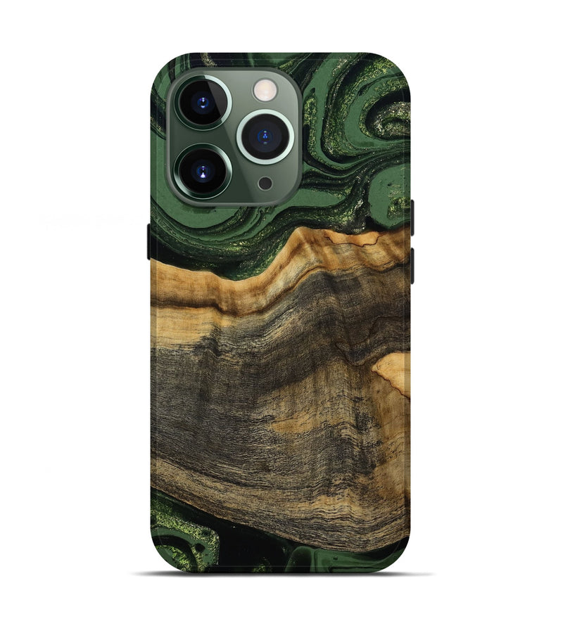 iPhone 13 Pro Wood Live Edge Phone Case - Rodrick (Green, 789080)