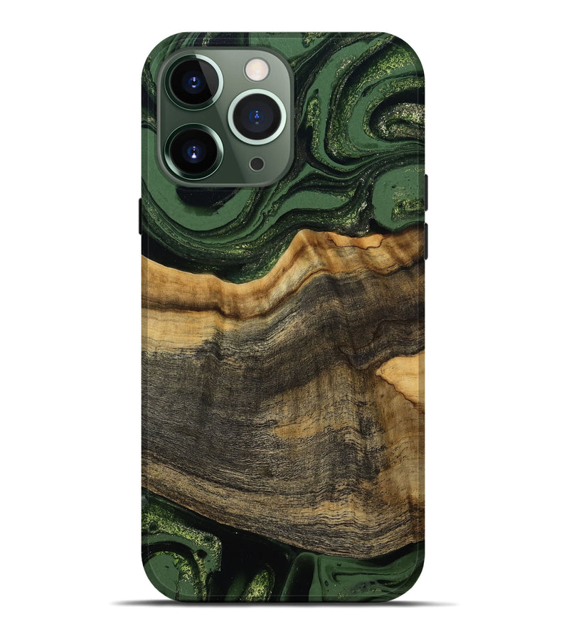 iPhone 13 Pro Max Wood Live Edge Phone Case - Rodrick (Green, 789080)