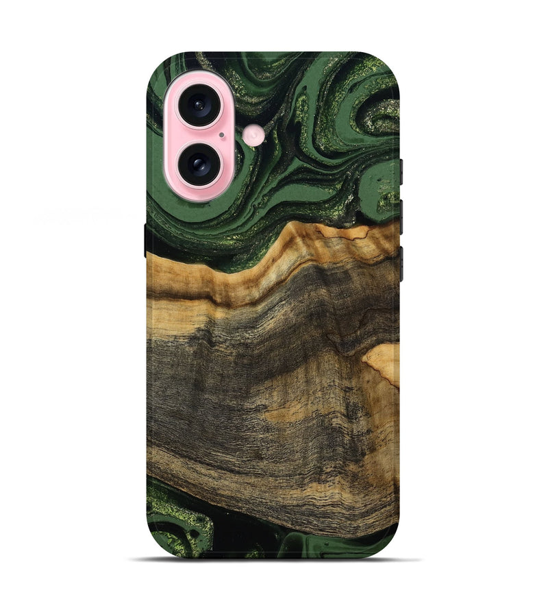 iPhone 17 Wood Live Edge Phone Case - Rodrick (Green, 789080)
