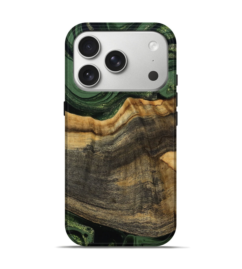 iPhone 17 Pro Wood Live Edge Phone Case - Rodrick (Green, 789080)