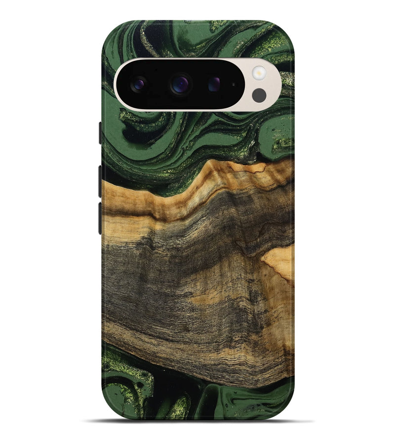 Pixel 9 Pro XL Wood Live Edge Phone Case - Rodrick (Green, 789080)