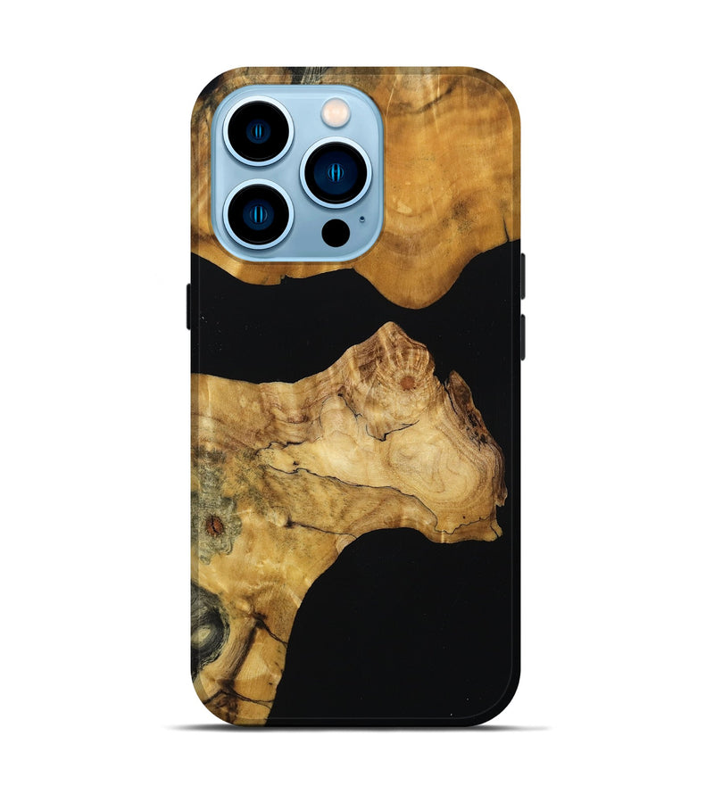 iPhone 14 Pro Wood Live Edge Phone Case - Dwight (Wood Burl, 789091)