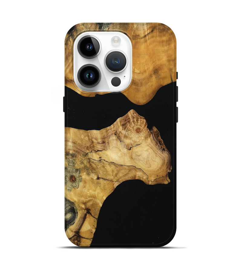 iPhone 15 Pro Wood Live Edge Phone Case - Dwight (Wood Burl, 789091)