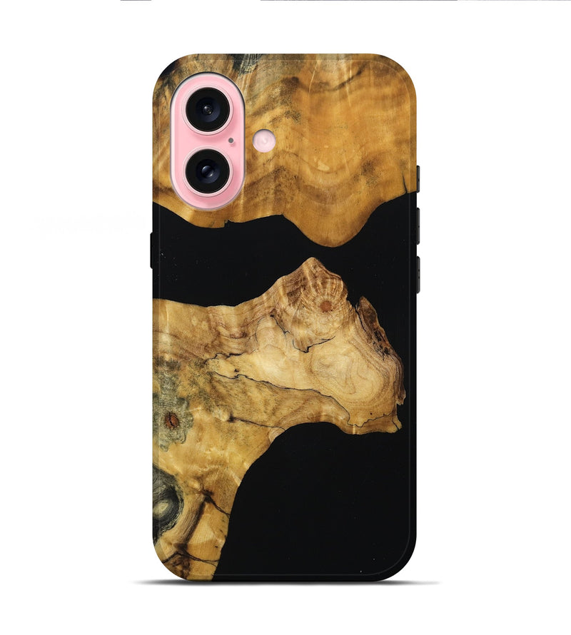 iPhone 16 Wood Live Edge Phone Case - Dwight (Wood Burl, 789091)