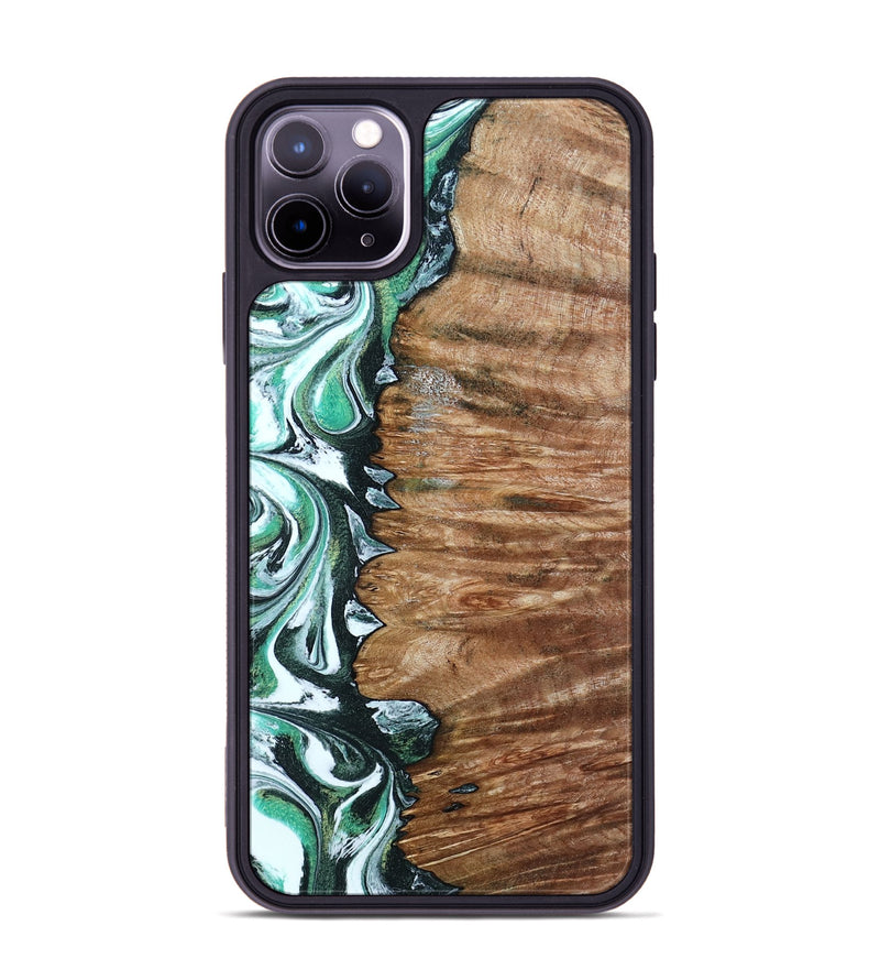 iPhone 11 Pro Max Wood Phone Case - Hilton (Green, 789181)