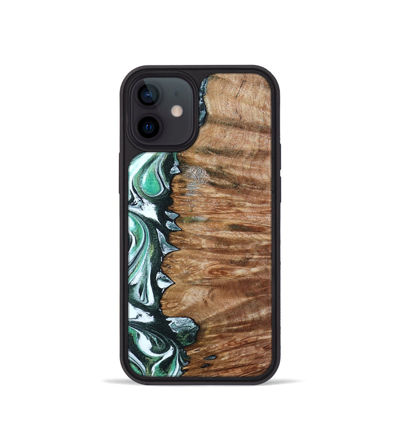 iPhone 12 mini Wood Phone Case - Hilton (Green, 789181)