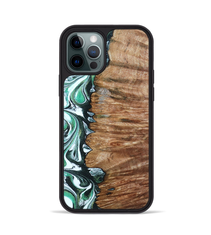 iPhone 12 Pro Wood Phone Case - Hilton (Green, 789181)