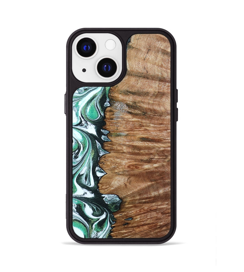iPhone 13 Wood Phone Case - Hilton (Green, 789181)