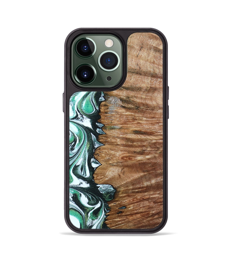 iPhone 13 Pro Wood Phone Case - Hilton (Green, 789181)