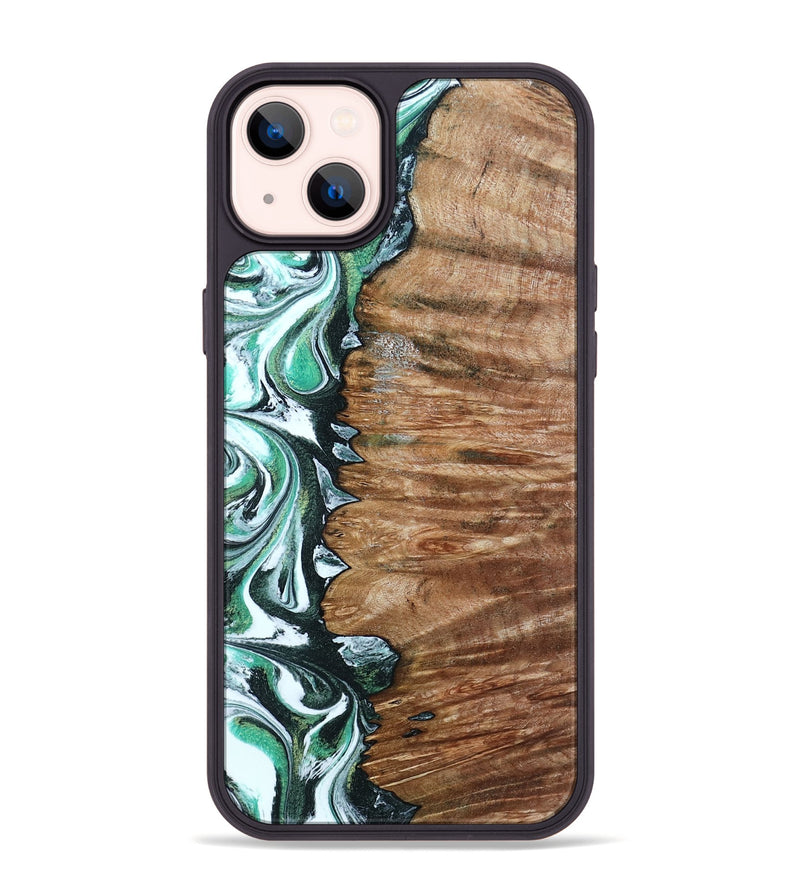 iPhone 14 Plus Wood Phone Case - Hilton (Green, 789181)
